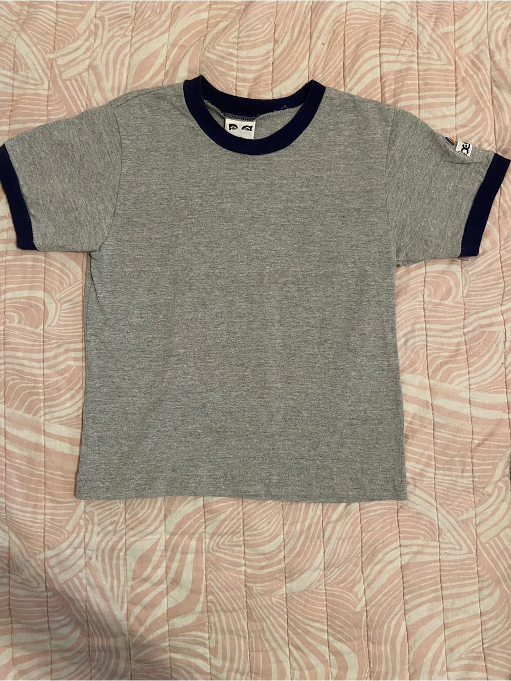 VINTAGE XGIRL Grey Ringer Tee